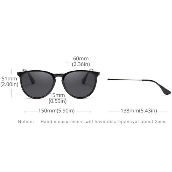 Polarized Black + Silver Sunglasses main image 16
